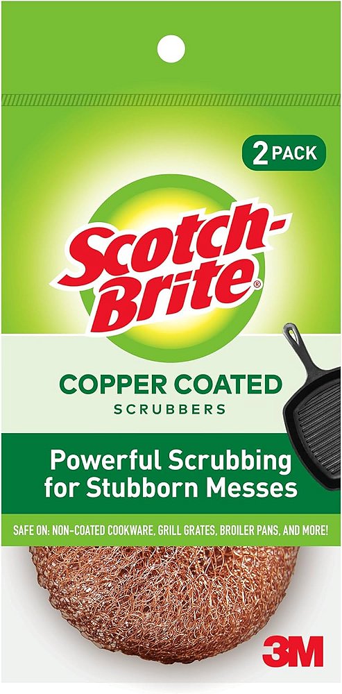 Almofadas de Esfregão Esfregando Revestidas de Cobre Scotch-Brite, 48 Almofadas Esfregadoras de Limpeza
