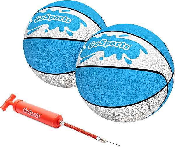 Bolas de Basquete Aquático GoSports 2 Pack - Escolha entre Tamanho 3 e Tamanho 6, Ótimo para Cestas de Basquete na Piscina.