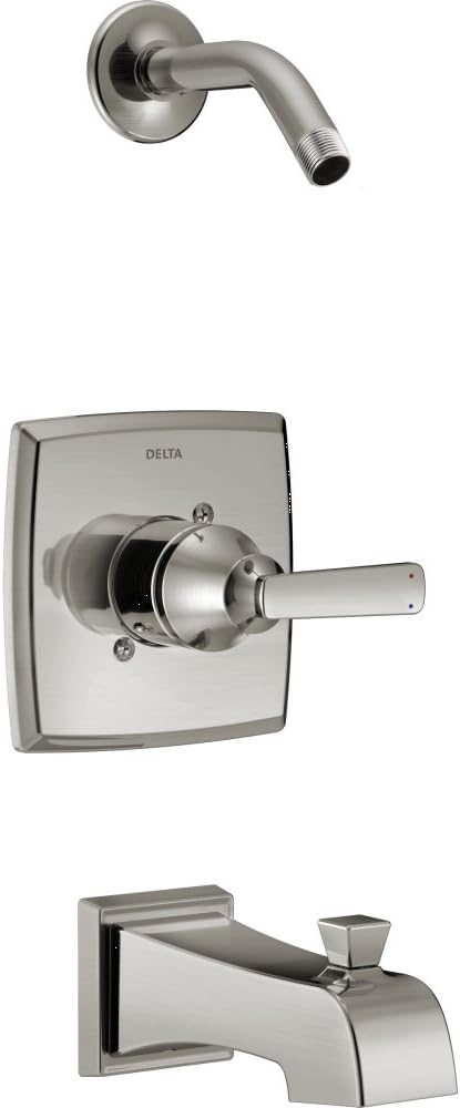 Torneira Delta T14464-SSLHD Ashlyn para Banheira/Chuveiro Sem Chuveiro, Aço Inoxidável