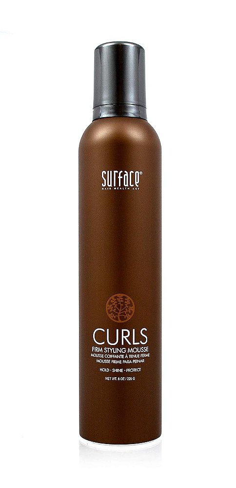 Mousse de Estilo Firme para Cachos Surface Hair, Define e Fixa Enquanto Adiciona Brilho, Protege a Cor e Resiste à Umidade.