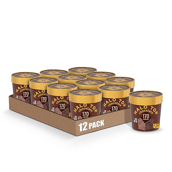 Mistura de Bolo de Chocolate Light de Porção Única da Halo Top, 1,76 oz. (Pacote com 12)