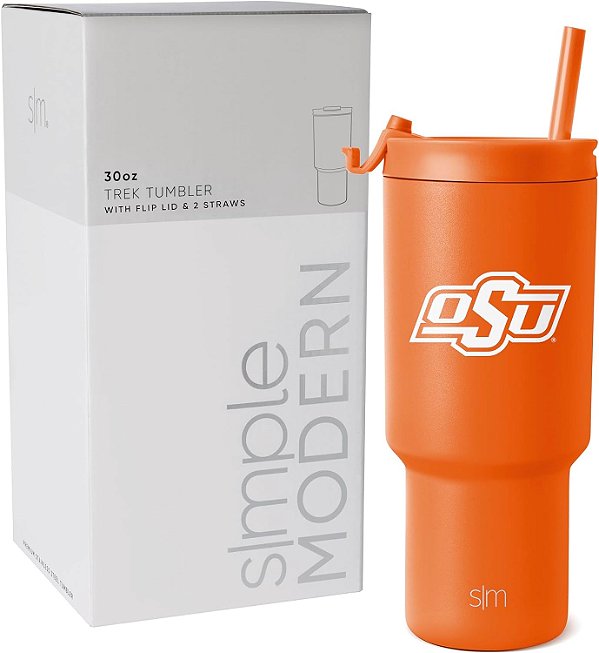 Caneca Térmica Oficialmente Licenciada de 30oz da Simple Modern com Tampa Giratória e Canudos | Copo Isolado de Aço Inoxidável | Presentes para Homens | Coleção Trek