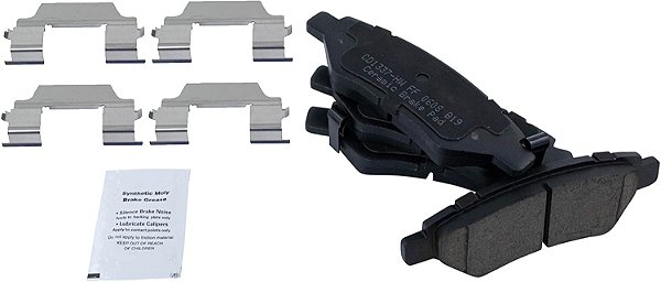 Kit de pastilhas de freio traseiras de cerâmica TRQ Posi para Chevy Camaro 2010-2015 / Cadillac CTS 2008-2014 / Cadillac SRX 2010-2016.