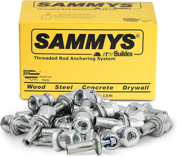 As contrações Everflow 8272957-25 SXP 2.0 1/2 parafuso Swivel X-Press Expandable Threaded Rod Anchor projetadas para Pipe Hanger, Flexibilidade, Aço com Acabamento de Eletro-Zinco (