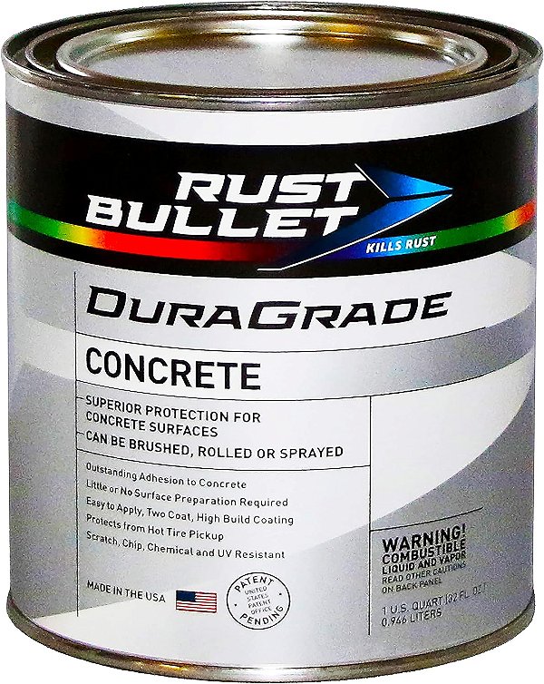 RUST BULLET - DuraGrade Concreto de Alta Performance para Interiores e Exteriores, Fácil de Aplicar, em Cores Vibrantes para Pisos de Garagem, Porões, Varandas, Pátios e mais - Quarto, Azul