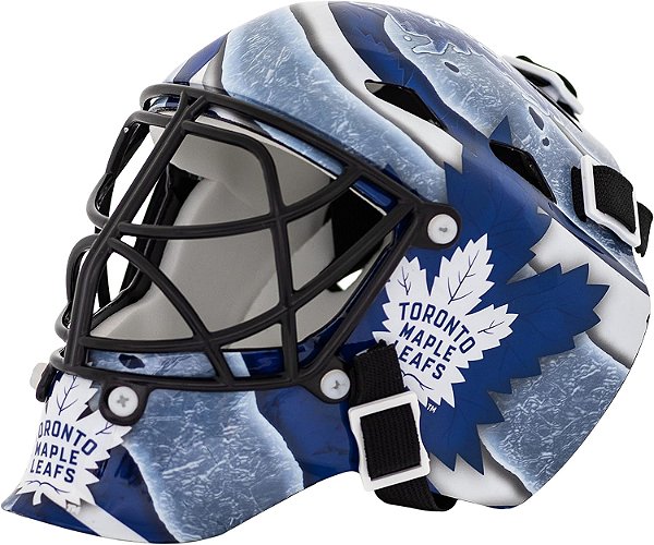 Máscara de Goleiro de Hóquei em Miniatura com Logotipo da Equipe da NHL e Estojo - Máscara de Goleiro colecionável com Logos Oficiais e Cores da NHL