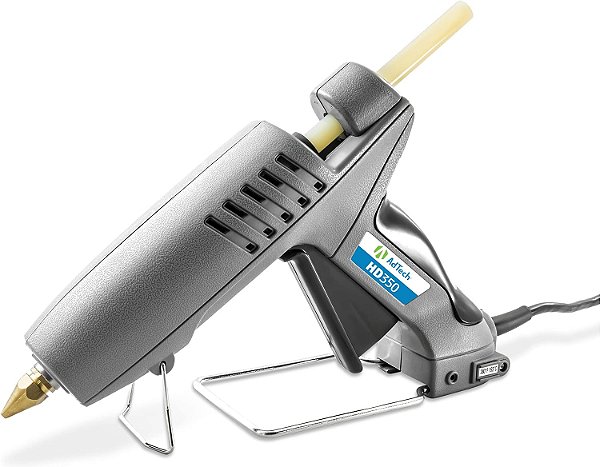 Pistola de Cola Quente de Alta Potência de Tamanho Grande Adtech Industrial - Pistola de Cola Quente de Grau Profissional para Marcenaria, Reparos e Remodelagem, cinza, hd 350 (0462)