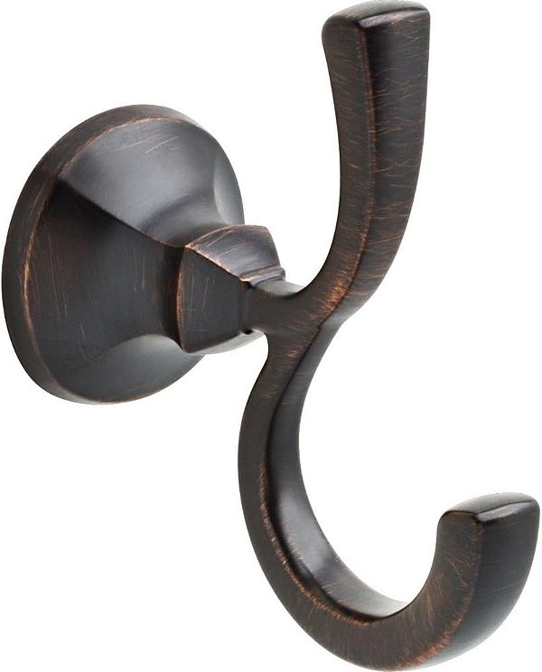 GANCHO DE TOALHA DUPLA ASHLYN DELTA FAUCET de Borracha Limitada 76435-RB Acessório de Banheiro em Bronze Veneziano
