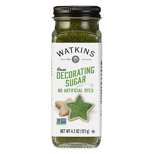Açúcar para Decoração Verde Watkins, Não-OGM, 4,2 Onças, Pacote com 3