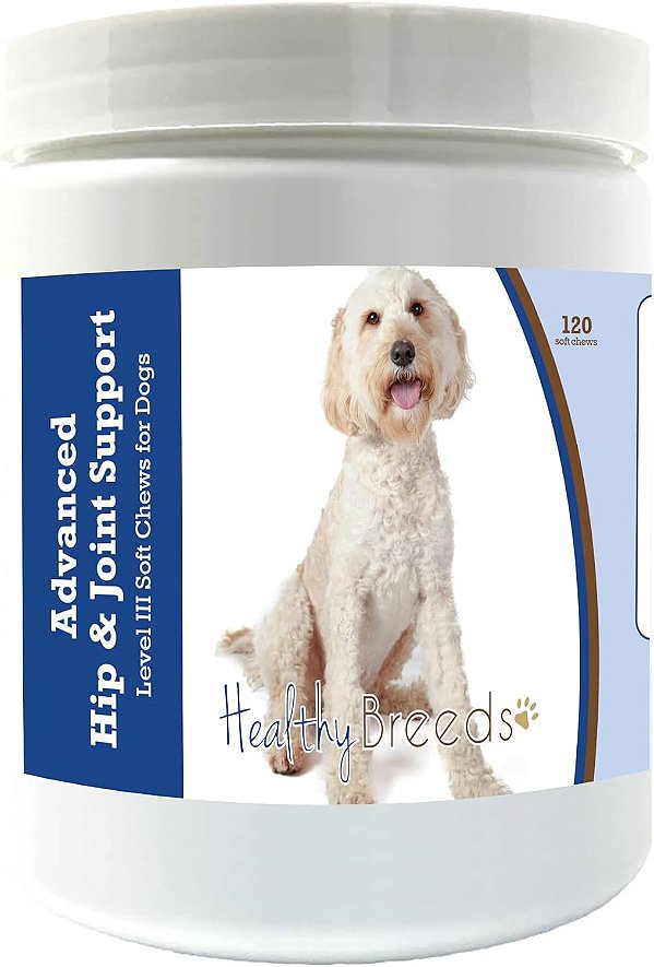 Suplemento avançado para quadril e articulações para Labradoodle - Promove uma vida ativa e confortável com glucosamina, condroitina e mexilhão verde - 120 unidades