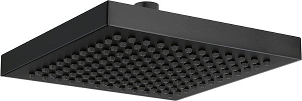 Cabeça de chuveiro com chuva única Delta Faucet preta, cabeça de chuveiro de chuva, cabeça de chuveiro preta quadrada, cabeça de chuveiro preta fosca de chuva, cabeça de chuveiro de metal