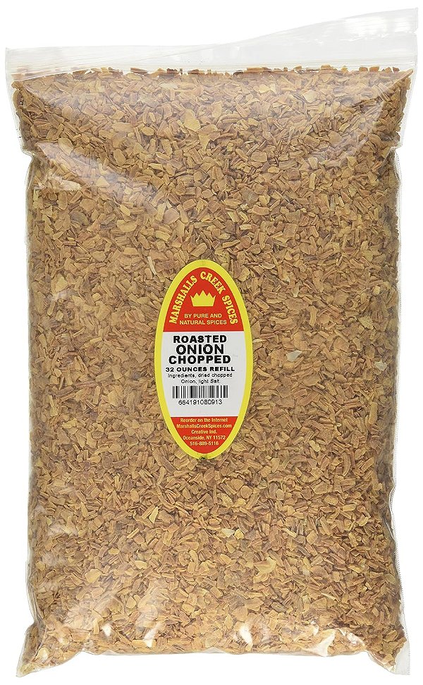 Marshalls Creek Spices Refil de Tamanho Familiar Tempero de Cebola Assada Picada, 32 Onças