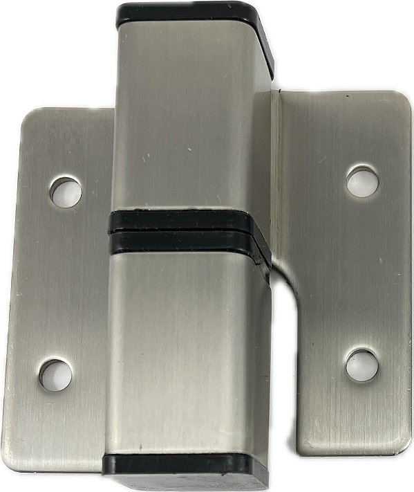 Fecho automático de aço inoxidável montado na superfície da Harris Hardware TP8410-B para porta de Divisória de Vaso Sanitário #4 Acabamento acetinado, 1 Par Esquerdo dentro, Direito fora.