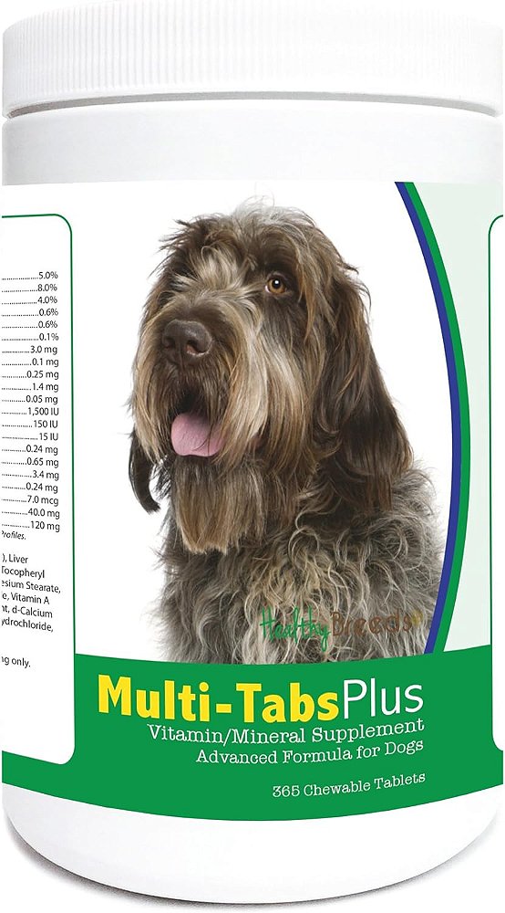 Comprimidos mastigáveis ​​multitabs plus para Griffon de pelo duro de raças saudáveis, 365 unidades.