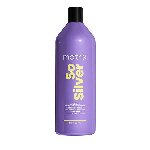 Condicionador Matrix So Silver | Condicionamento Profundo | Repara Cabelos Opacos, Loiros e Prateados | Não Deposita Cor | Para Cabelos Coloridos | Para Cabelos Secos e Danificados | Embalagem Pode Variar | Vegano