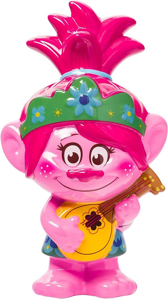Banco Grande de Cerâmica em Formato de Guitarra da Poppy do Trolls World Tour da Silver Buffalo