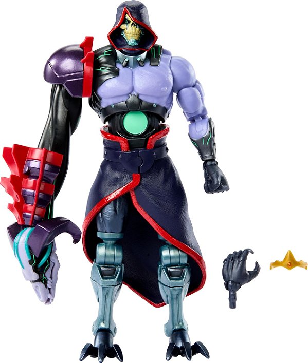 Mestres do Universo: Revolução Masterverse Skeletor Figura de Ação, Colecionável com 30 Articulações e Braço Tecnológico Posable Havoc, Brinquedo MOTU