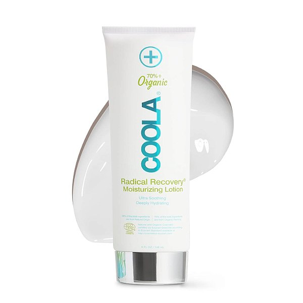 Loção Corporal Pós-Sol Orgânica Coola Radical Recovery, inclui Aloe Vera, Agave e Óleo de Lavanda para Alívio da Queimadura Solar, 5 fl oz