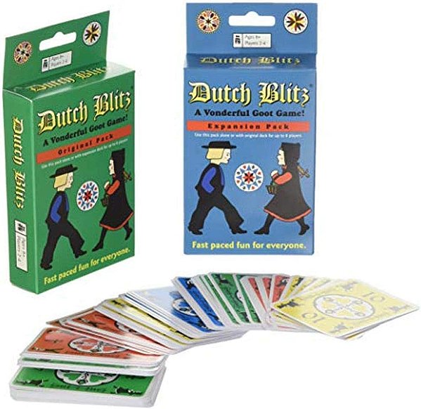 Dutch Blitz: Combo Original e Expansão, Jogo de Cartas de Ritmo Acelerado, Diversão para Todos, Ótimo Jogo para a Família, Combine os Pacotes para Jogar com até 8 Jogadores, Para Idades a Part