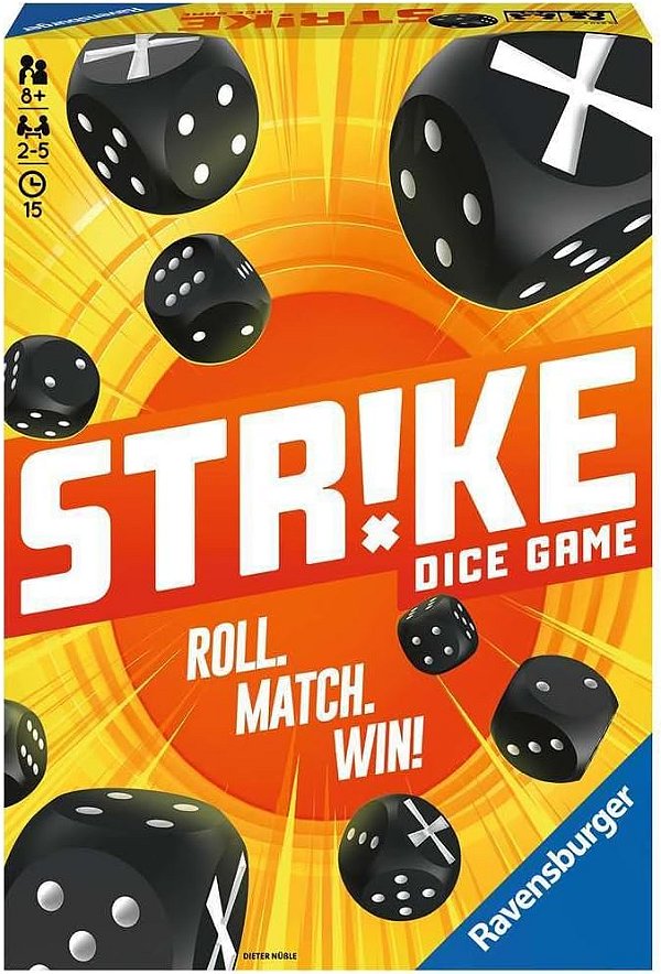 Ravensburger Strike - Jogo clássico de dados para crianças e adultos - Rol. Combine. Vença!