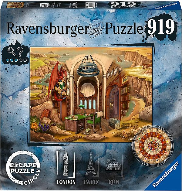Ravensburger Escape The Circle: Londres 919 Peças Quebra-Cabeça para Adultos - 17309 - uma Experiência de Sala de Fuga em Forma de Quebra-Cabeça