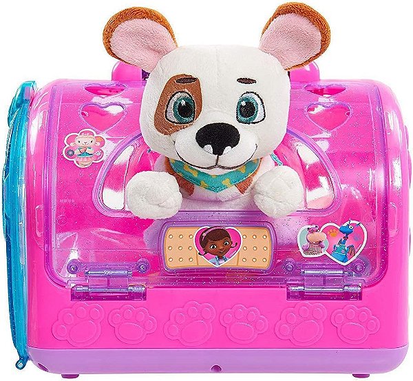 Doc McStuffins Pet Rescue Transportador para viagem com acessórios, 7 peças, Oliver, Brincadeira de faz de conta, Brinquedos infantis para crianças a partir de 3 anos pela Just Play