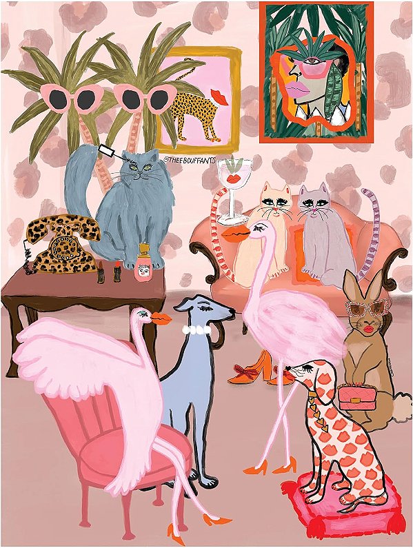 Quebra-cabeça de 500 peças para adultos Bouffants and Broken Hearts Kendra Dandy Party Menagerie Kit de Quebra-cabeça de Jigsaw da Playview Brands