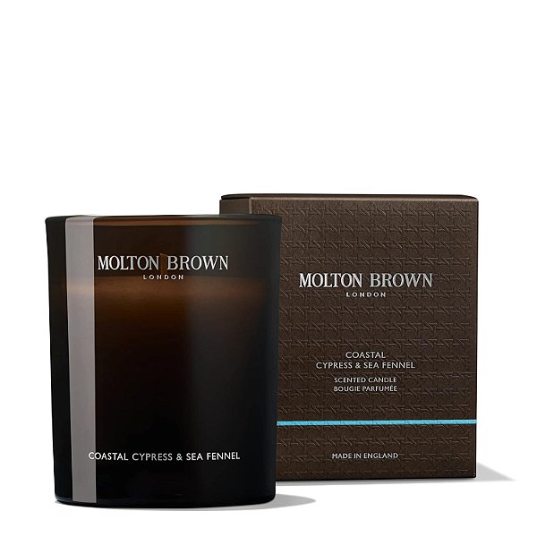 Vela perfumada Molton Brown Coastal Cypress & Sea Fennel (único pavio), 6,07 oz.