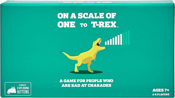 Em uma Escala de Um a T-Rex por Exploding Kittens: Um Jogo de Cartas para Pessoas que são Ruins em Charadas - Família - Jogos de Cartas para Adultos, Adolescentes e Crianças.