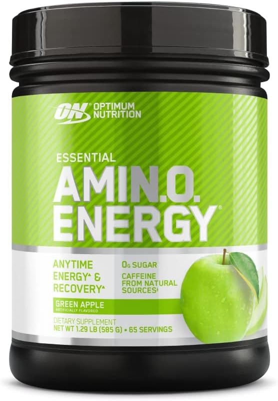 Optimum Nutrition Amino Energy com Extrato de Chá Verde e Café Verde, Sabor: Maçã Verde, 65 Porções, 1,29 Libras (Pacote de 1) (Embalagem Pode Variar)
