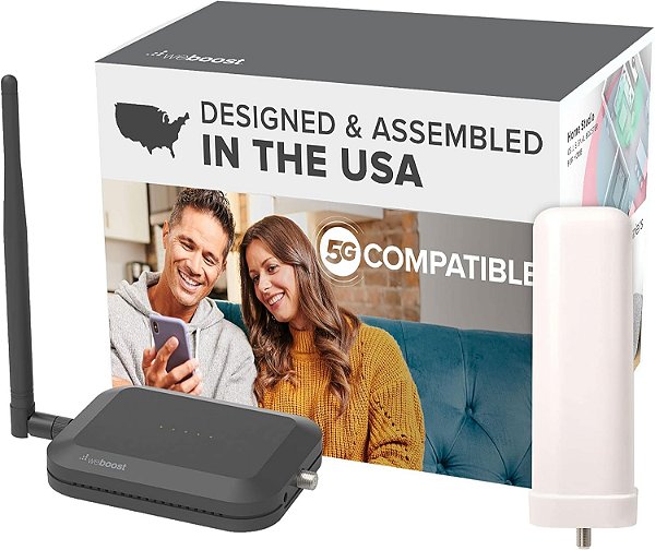 weBoost Home Studio Omni - Impulsionador de Sinal de Celular | Aumenta 4G LTE e 5G para todas as redes dos EUA e do Canadá - Verizon, AT & T, T-Mobile e mais | Fabricado nos EUA | Aprovado
