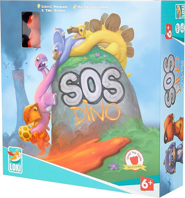 Loki: Jogo SOS Dino - Jogo de Tabuleiro de Colocação de Peças - Jogo de Tabuleiro, Estratégia, Cooperativo, Fácil de Jogar, Jogo para a Família, de 1 a 4 Jogadores, Id