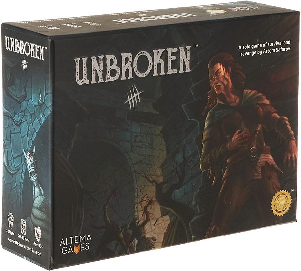 Estúdios Golden Bell Unbroken: um jogo solo de sobrevivência e vingança, Black - Traduzido para: Golden Bell Studios Unbroken: um jogo solo de sobrevivência e vingança, Preto