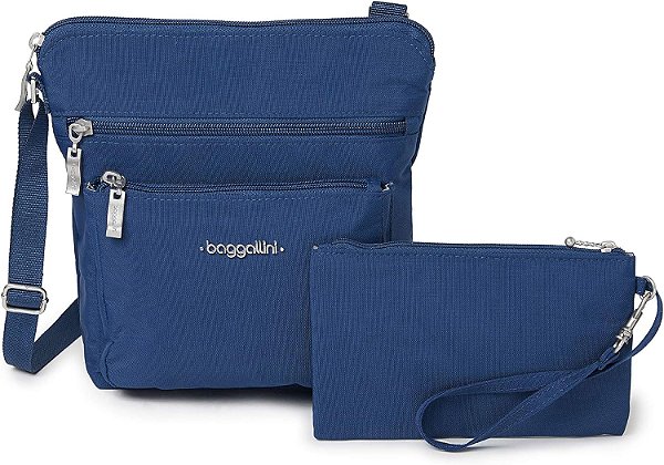 Bolsa Transversal de Bolso Baggallini com Pulseira RFID de Proteção