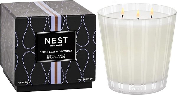 VELAS NEST Fragrances de 3 pavios - Cedro e Lavanda, 21.1oz