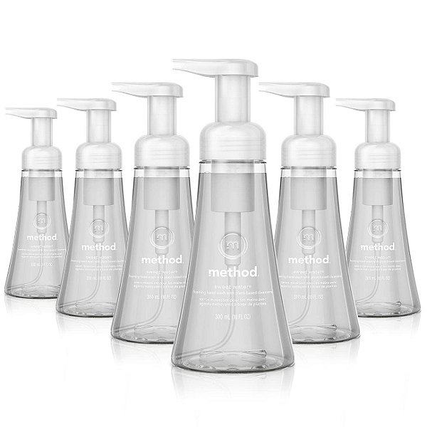 Sabonete de Espuma para as Mãos Method, Água Doce, Fórmula Biodegradável, 10 Fl Oz (Pacote com 6)