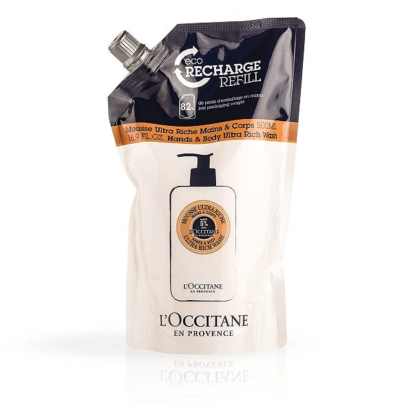 L'Occitane Shea Hands & Body Ultra Rich Wash: Limpeza, Amaciamento, Espuma Suave, Fragrância Clássica de Shea, Prevenção do Ressecamento.