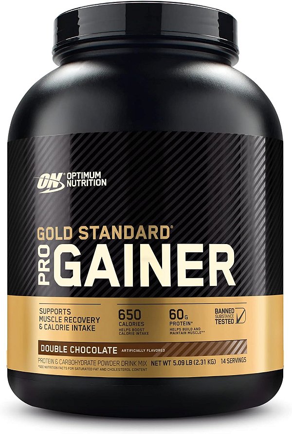 Nutrição Ótima GS Pro Gainer Suplemento para Ganho de Peso em Pó de Proteína, Chocolate Duplo, 5.09 Libras (Embalagem pode variar)