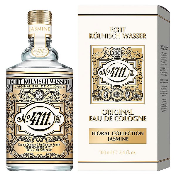 Coleção Floral 4711 Jasmine Eau De Cologne Spray para Unissex 3.4 Onças