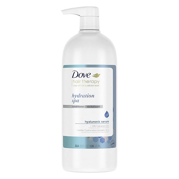 Condicionador Dove Hidratação Spa para Cabelos Secos Condicionador com Soro Hialurônico 33.8 oz