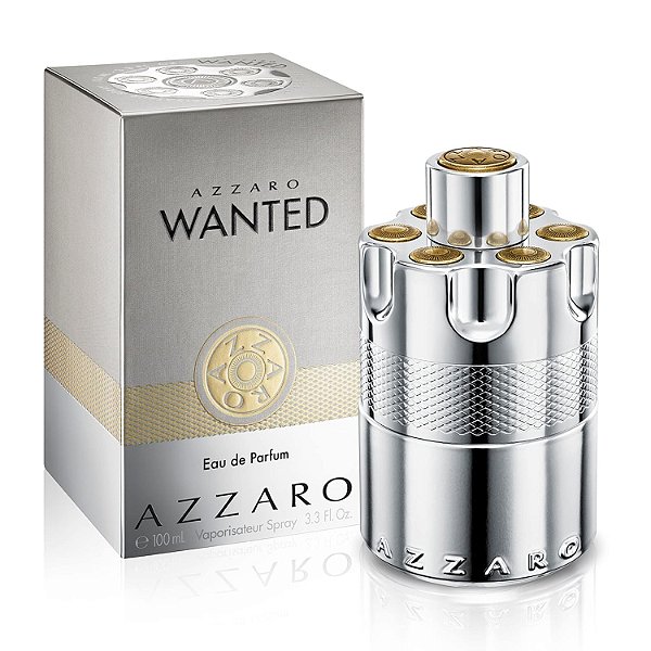 Azzaro Wanted Eau de Parfum - Colônia Masculina Energizante e Intensa - Fragrância Amadeirada, Aromática e Picante - Notas frescas de Bagas de Zimbro, Sálvia, Vetiver - Longa
