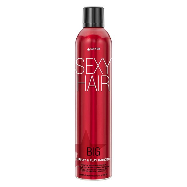 Spray Volumizador Firme SexyHair Big & Play Harder | Fixação e Brilho Duradouros | Resistência à Umidade de até 72 Horas
