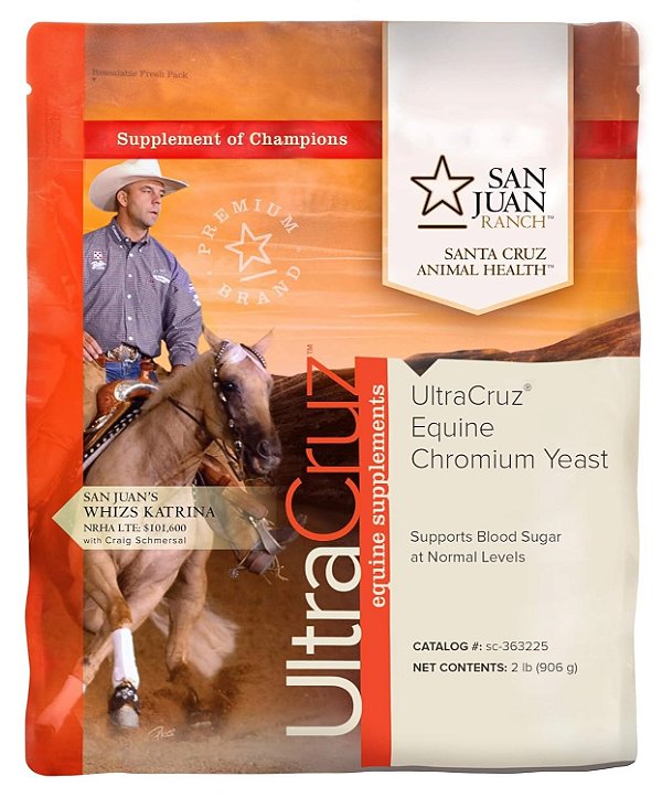 Suplemento de levedura de cromo para equinos UltraCruz - sc-363225, para cavalos, 2 lb, em pó (fornecimento para 454 dias)