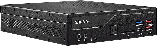 Computador Barebone Shuttle XPC Slim DH670 Intel H670 Suporta CPU Alder Lake-s LGA1700 de 65W Sem RAM Sem HDD/SSD Sem CPU Sem Sistema Operacional (suporte Vesa incluído), Preto