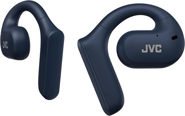 Fones de ouvido sem fio JVC Nearphones Open Ear com drivers grandes de 16mm para som potente, uso em uma orelha e bateria de longa duração (até 17 horas) - HANP35TA (Azul)