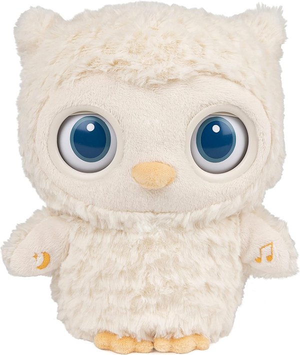 Coruja de Pelúcia GUND Baby Sleepy Eyes - Acalmador de Berçário para Meninos e Meninas, Luz Noturna e Máquina de Som de Pelúcia.fromRGBO Owl, 8”