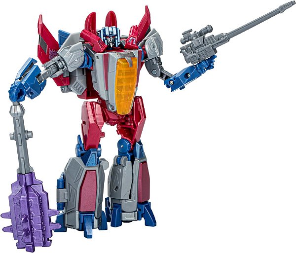 Brinquedo Transformers Studio Series Voyager War for Cybertron 06 Edição Gamer Starscream, Figura de ação conversível de 6,5 polegadas, 8+