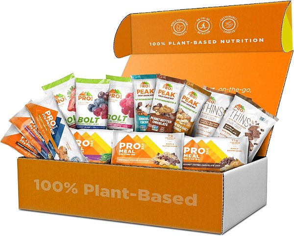 PROBAR - Pacote Inicial à Base de Plantas - Sem Glúten, Não-OGM, Lanches Saudáveis e Ricos em Proteínas - Energia Natural para Caminhadas, Ciclismo, Camping, Snowboarding, Esqui 14 Unidades (P
