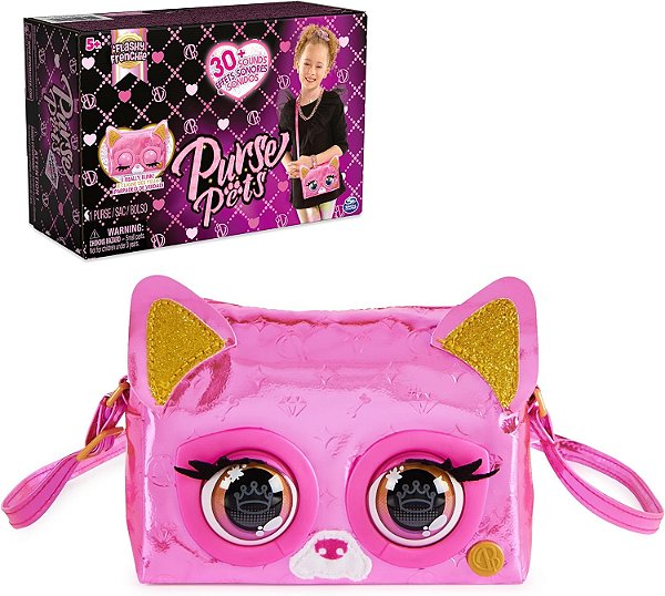 Brinquedo Interativo de Estimação Metálica, Mood Flashy Frenchie, Bolsa de Criança Transversal, Mais de 30 Sons e Reações, Bolsa de Ombro para Meninas, Presentes para Pré-Adolescentes