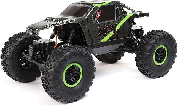 Caminhão RC Axial 1/24 AX24 XC-1 4WS Crawler Escovado RTR (Inclui tudo o que você precisa, sem necessidade de outras compras), Verde, AXI00003T1